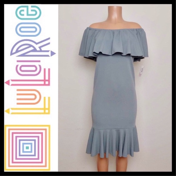 LulaRoe Cici Mermaid Dress Sz S 6-8 Gray - Picture 8 of 8